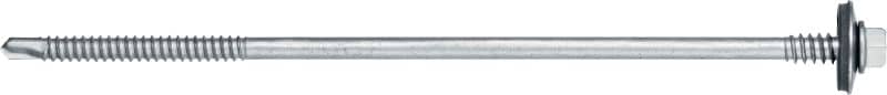 Tornillos para paneles sándwich autotaladrantes S-CD 63 C Tornillo para panel sándwich (acero al carbono de revestimiento doble) con arandela de 19 mm y rosca de apoyo para estructuras base de acero de espesor bajo (hasta 6 mm)
