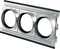 Placa de grupo intumescente CFS-SL GP Placa de grupo montada en la estructura o superficie que aumenta la capacidad de los manguitos intumescente rápidos y simplifica la organización de cables