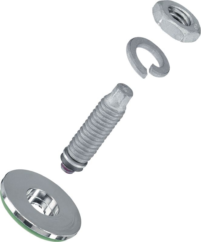Perno ajustable S-BT-EF HC Perno roscado atornillado (acero al carbono, rosca métrica) para conexiones eléctricas en acero en entornos con nivel de corrosión medio, sección transversal máxima recomendada de cable conectado de 120 mm ²