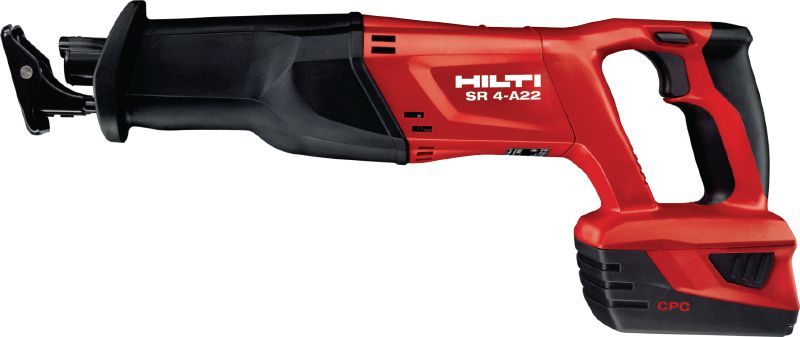 Sierra de sable SR 4-A22 Sierra de sable a batería de 22V diseñada para tareas de demolición cotidianas y para cortes con bajo nivel de vibración