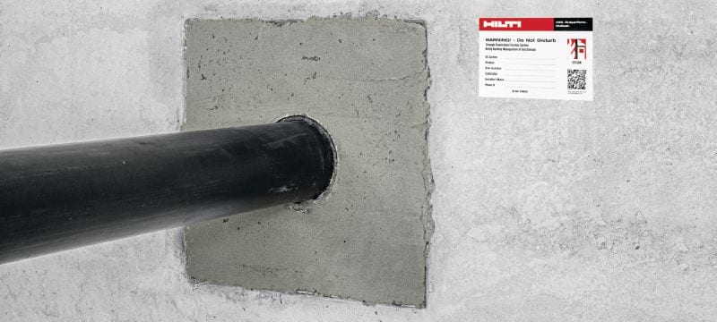 Mortero de protección CFS-M RG Mortero de protección que evita la propagación del fuego y los humos por aberturas de gran tamaño con atravesamientos de cables, tuberías o mixtos Aplicaciones 1