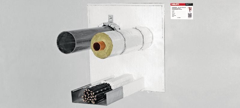 Recubrimiento cortafuego CFS-CT Sistema de panel de recubrimiento cortafuego con una amplia variedad de homologaciones para el sellado de aberturas medianas y grandes Aplicaciones 1