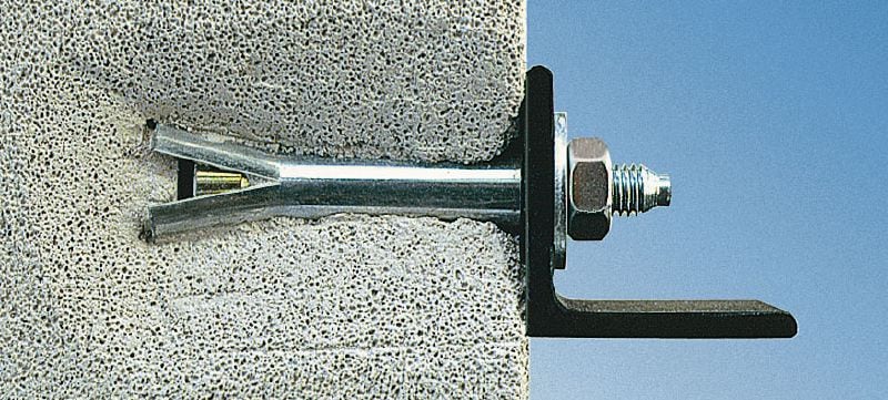 Anclaje con manguito HPD Aircrete Anclaje con camisa económico para fijaciones de carga ligera en hormigón celular Aplicaciones 1