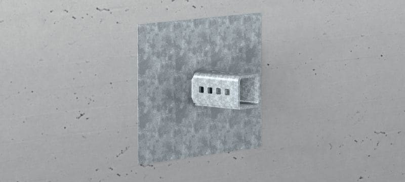 MIC-SC Conector galvanizado en caliente (HDG) para el uso con placas base MI que permiten el posicionamiento libre de la viga Aplicaciones 1