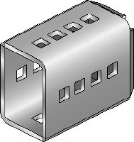 MIC-SC Conector galvanizado en caliente (HDG) para el uso con placas base MI que permiten el posicionamiento libre de la viga