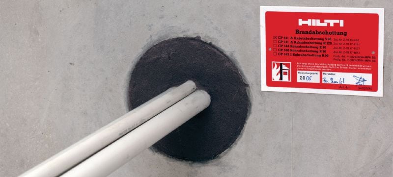 Masilla intumescente CFS-IS Masilla intumescente sin siliconas y de base acuosa que ofrece protección ignífuga a atravesamientos eléctricos Aplicaciones 1