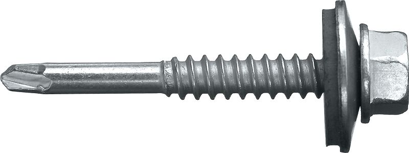 Tornillos para metal autotaladrantes S-MD 51 LZ Tornillo autotaladrante (acero al carbono galvanizado) con arandela de 16 mm para fijaciones de metal a metal de espesor bajo-medio (hasta 2,75 mm)