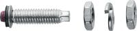 Perno ajustable S-BT-ER Vástago de tornillo roscado (acero inoxidable, rosca de sistema métrico) para conexiones eléctricas en acero en entornos altamente corrosivos