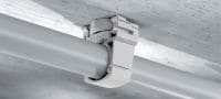 Abrazadera de tuberías X-EKSC MX con clavo Abrazadera de plástico de sujeción de cables/conductos con diseño encajable y bloqueo para el uso con clavos en tiras Aplicaciones 2