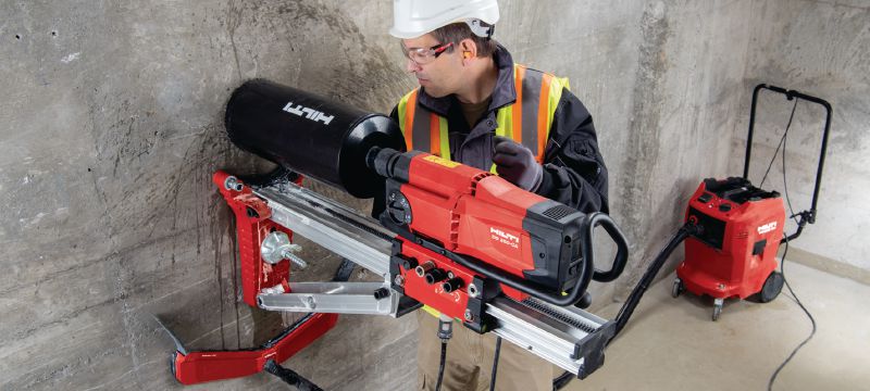 Perforación con corona hueca DD 250-CA Herramienta de perforación diamantada pesada avanzada con unidad de alimentación automática Cut Assist para perforación con corona hueca de diámetros pequeños y grandes de 12 a 500 mm Aplicaciones 1
