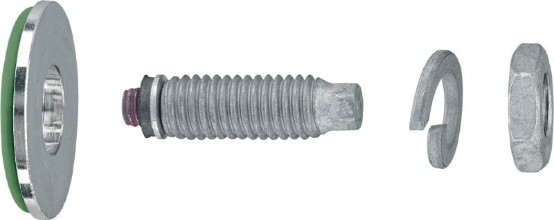 Perno ajustable S-BT-EF HC Perno roscado atornillado (acero al carbono, rosca métrica) para conexiones eléctricas en acero en entornos con nivel de corrosión medio, sección transversal máxima recomendada de cable conectado de 120 mm ²