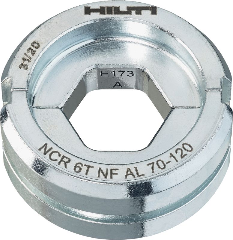 Mordazas NF de 6 toneladas para aluminio Mordazas NF de 6 toneladas para terminales y conectores de aluminio de hasta 300 mm²