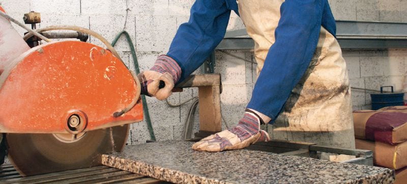 Hoja de sierra de banco DS-BB M1 Hoja de diamante silenciosa de alta calidad que reduce el ruido en hasta un 50 %: diseñada para tareas de corte de mampostería y bloques de piedra caliza Aplicaciones 1