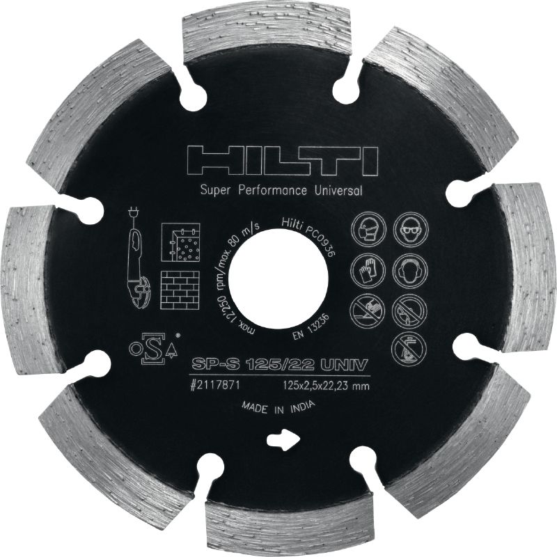 Disco de diamante universal SP Hoja de diamante de calidad para tareas de corte en distintos materiales base