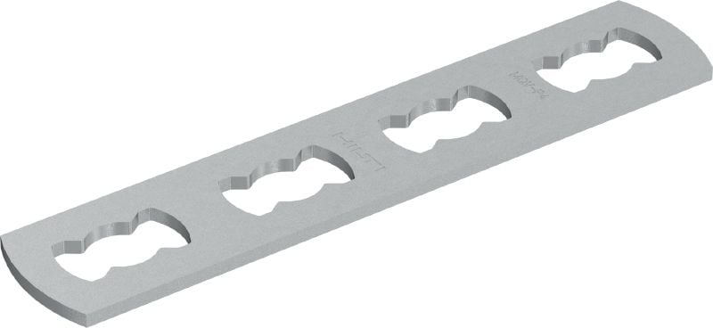 Conector de carril MQV-P4 Tornillo tuerca carril plano galvanizado para el uso como prolongador longitudinal para los carriles de carga MQ