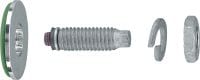 Perno ajustable S-BT-EF HC Perno roscado atornillado (acero al carbono, rosca métrica) para conexiones eléctricas en acero en entornos con nivel de corrosión medio, sección transversal máxima recomendada de cable conectado de 120 mm ²