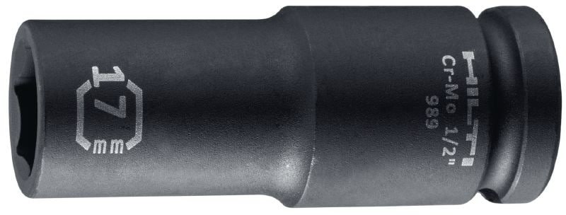 Vaso de impacto largo SI-S 1/2 L Vaso de impacto de gran tamaño de 1/2 para el apriete de pernos y anclajes