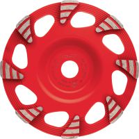 Vaso diamantado universal SPX (para los sistemas DG/DGH 150) Vaso diamantado de alto rendimiento para la amoladora de diamante DG/DGH 150: permite realizar con mayor rapidez tareas de amolado en hormigón, mortero y piedra natural