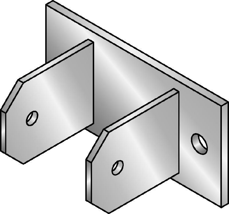 Conector MIC-CU-MAH Conector galvanizado en caliente (HDG) que permite la fijación directa de vigas al hormigón en ángulos de entre 0° y 180°