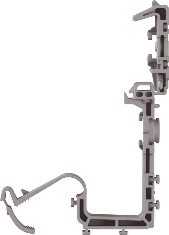 Portacables X-ECH MX (02) Portacables para grupo de cables de plástico optimizado para clavos en tiras y compatible con una amplia variedad de métodos de fijación y materiales base