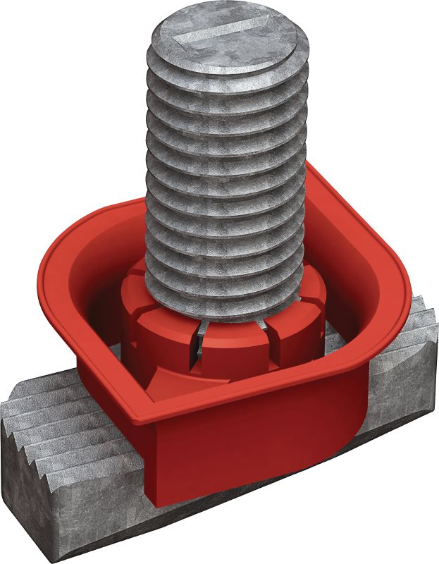 Tornillo en T MT-THB OC Tornillo en T para la fijación de conectores y otros elementos de construcción en la ranura de montaje de los perfiles de caja sin costura MT en entornos moderadamente corrosivos