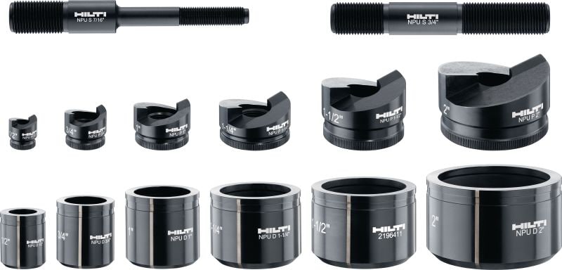Troqueles NPU (de 1/2 a 2”) Troqueles para el punzonado de orificios de 1/2 a 2 de diámetro en diversos materiales de acero