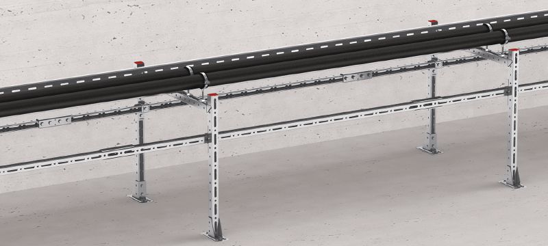 Ajuste en U premontado MT-CC-40/50 FL Brida con tuerca Fast-Lock premontada y perno para conexiones de cruce entre carriles con carril de perfil MT Aplicaciones 1
